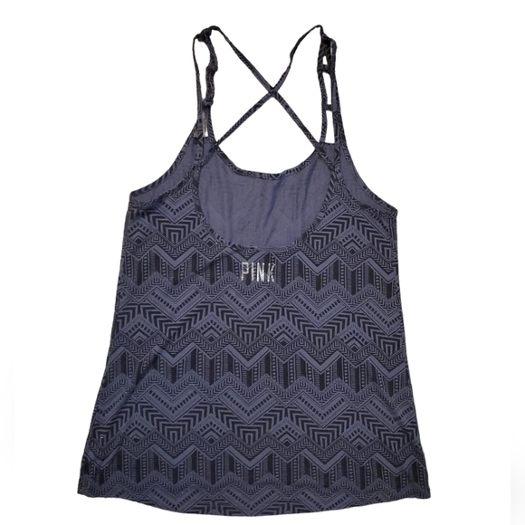 Pink Victoria's Secret Gray Geometric Strappy Tank Top XS - Picture 4 of 7